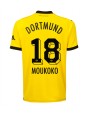 Borussia Dortmund Youssoufa Moukoko #18 Domácí Dres 2023-24 Krátký Rukáv